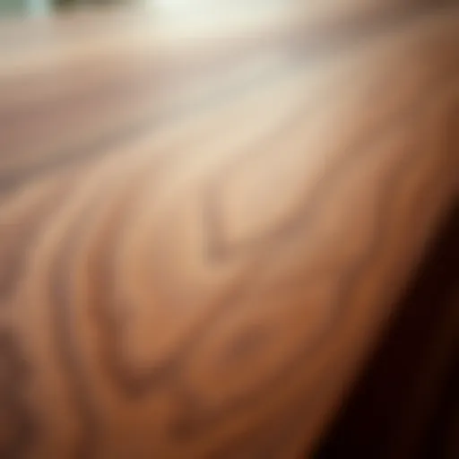 Rich Grain Patterns of Black Walnut Veneer Close-up of black walnut veneer showcasing its rich grain patterns