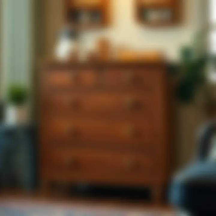 Vintage-Inspired Chest of Drawers Vintage-inspired chest of drawers showcasing retro design