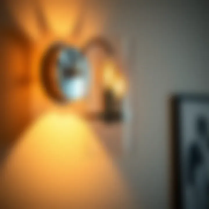 Elegant Chrome Wall Light with Intricate Design Elegant chrome wall light showcasing intricate design details
