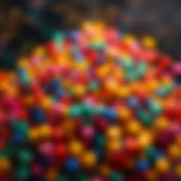 Aesthetic collection of colorful pushpins arranged creatively.