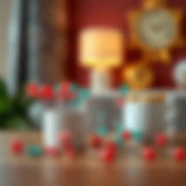 Pushpins as Home Decor Artistic arrangement of pushpins used as home decor elements.