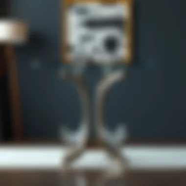 Artistic Dining Table Legs Artistic dining table legs featuring a unique design with glass