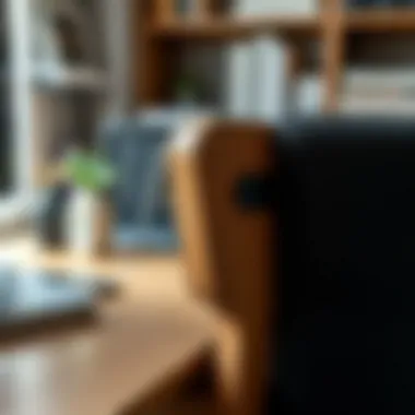 Quality Materials in Furniture Design Close-up of high-quality materials used in desk and chair construction