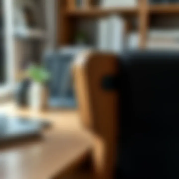 Quality Materials in Furniture Design Close-up of high-quality materials used in desk and chair construction