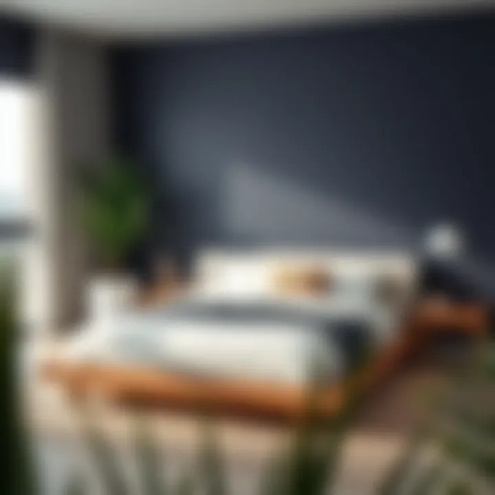 Contemporary Floor Bed Aesthetics Stylish floor bed frame in a contemporary living space