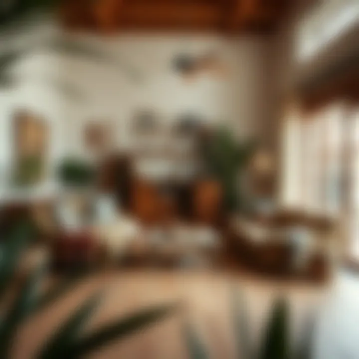 A Cozy Bohemian Living Room with Free People Aesthetic Bohemian-inspired living room featuring Free People furniture