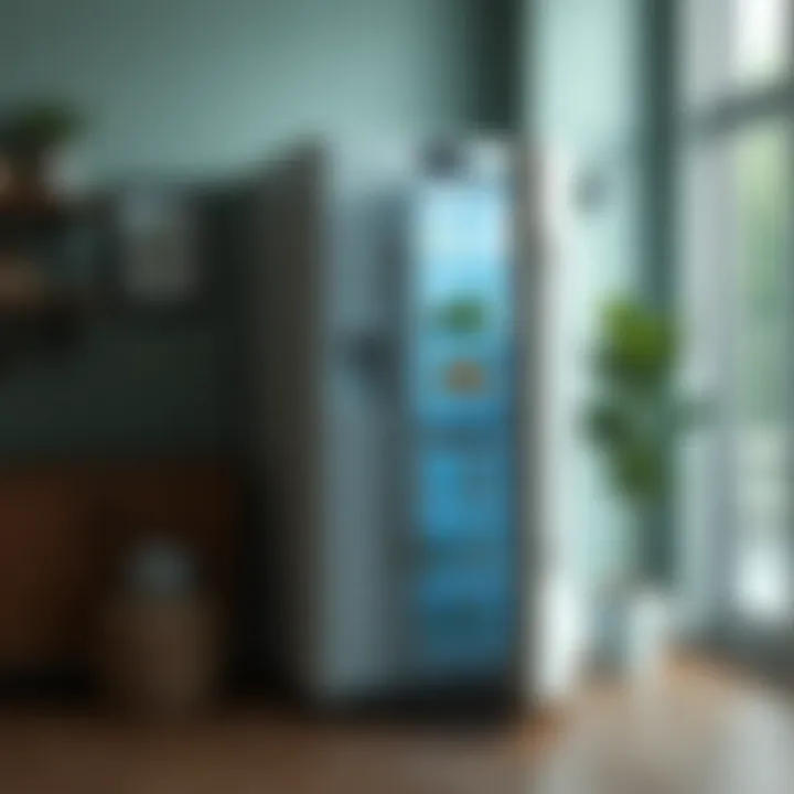 Energy-Efficient Fridge Energy-efficient fridge showcasing green technology