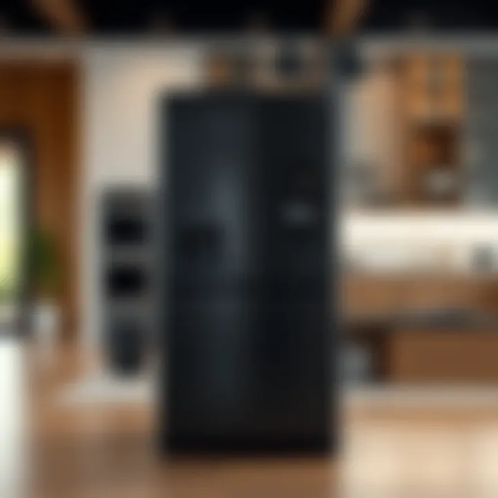 Trendy Refrigerator with Smart Features Trendy refrigerator with smart technology features