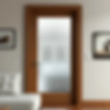 Enhancing Privacy with Frosted Glass in Homes Frosted glass door enhancing privacy in a contemporary home