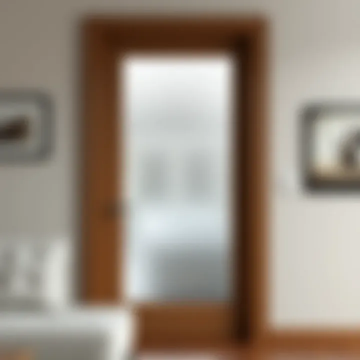 Enhancing Privacy with Frosted Glass in Homes Frosted glass door enhancing privacy in a contemporary home