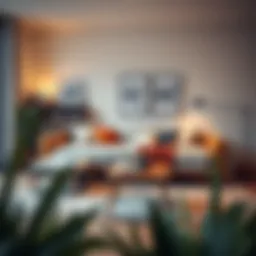 Stylish full-size daybed with trundle in a modern living room