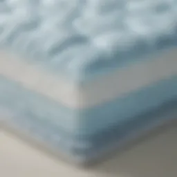 Cross-section of a gel mattress pad illustrating its layers