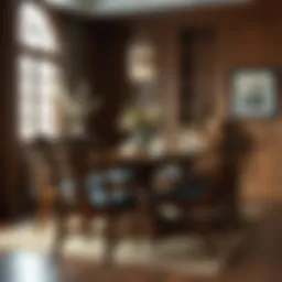 Elegant wooden dining set showcasing craftsmanship