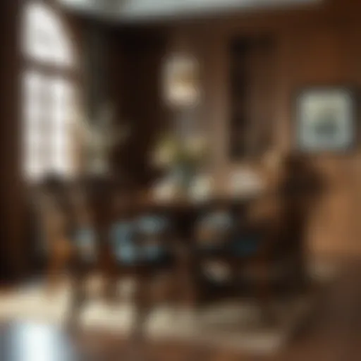 Craftsmanship in Wooden Furniture Elegant wooden dining set showcasing craftsmanship