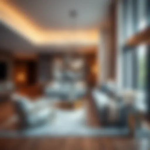 Stylish living room featuring contemporary furniture