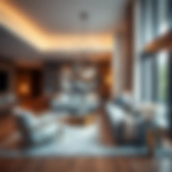 Stylish living room featuring contemporary furniture