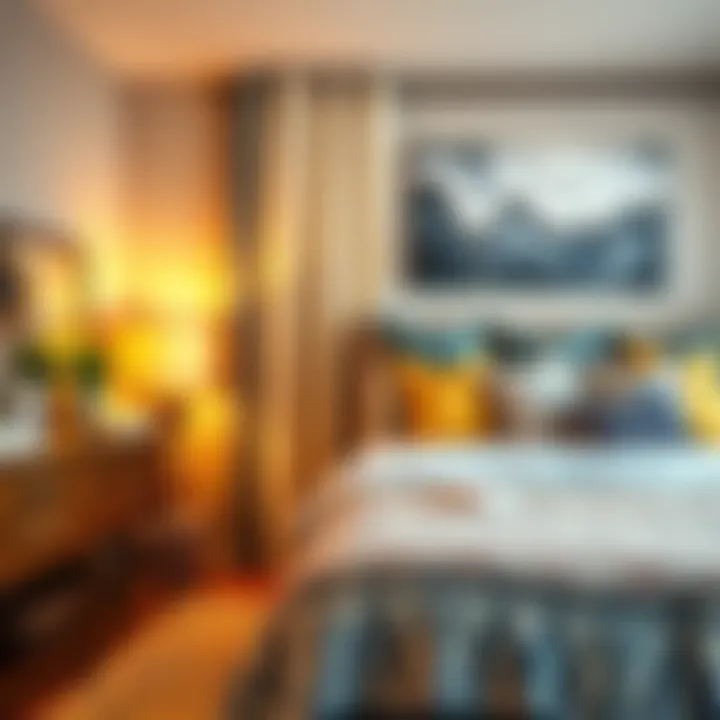 Inviting Bedroom Decor A cozy bedroom setting with unique furniture pieces and warm lighting