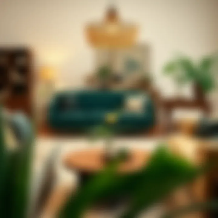 Eco-friendly furniture showcasing sustainable materials