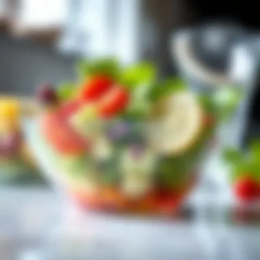 A well-maintained glass salad bowl with sparkling clarity