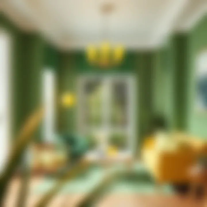 Color Theory: Green and Yellow Color theory illustration featuring green and yellow