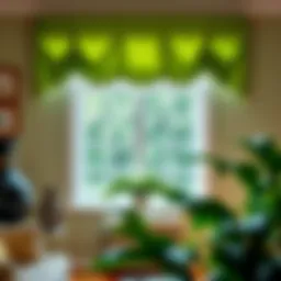Elegant green valance enhancing a window