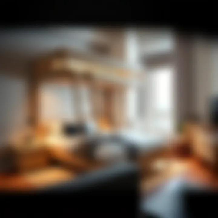 Contemporary High Bunk Bed Aesthetics Elegant high bunk bed design showcasing modern aesthetics