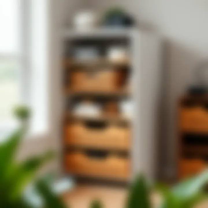 Iris stackable drawers effectively maintaining a clutter-free space