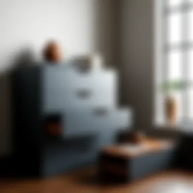 Elegant arrangement of iris stackable drawers showcasing modern design