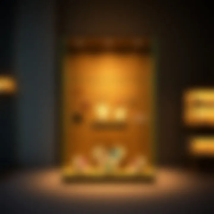 Modern Glass Jewelry Display Case Modern glass jewelry display case showcasing colorful gems