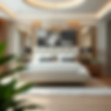 Modern Elegance in King Bed Frames Elegant modern king bed frame in a stylish bedroom