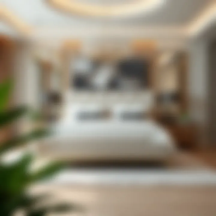 Modern Elegance in King Bed Frames Elegant modern king bed frame in a stylish bedroom