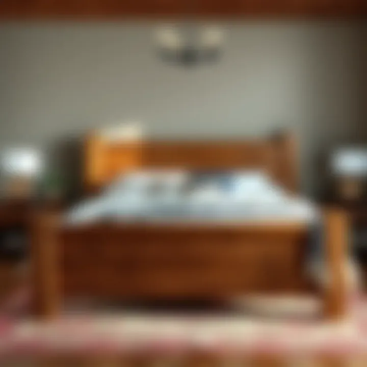 Rustic Charm: Wooden King Bed Frames Rustic wooden king bed frame showcasing craftsmanship