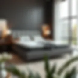 Elegant design of a king size memory foam frame showcasing modern aesthetics