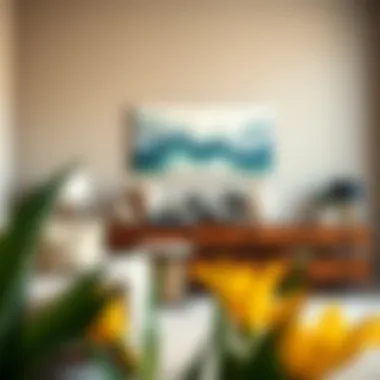 Furniture Placement to Enhance Large Wall Spaces Stylish furniture arrangement complementing a large wall