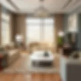 A beautifully arranged living room showcasing modern furniture with a touch of elegance