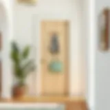 Elegant Natural Long Door Hanger A beautifully designed long door hanger made from natural materials