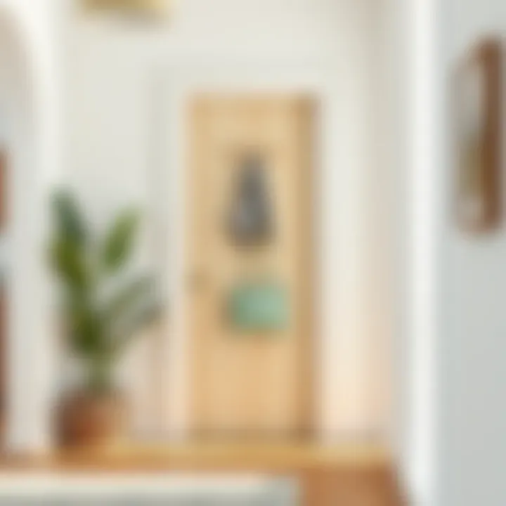 Elegant Natural Long Door Hanger A beautifully designed long door hanger made from natural materials