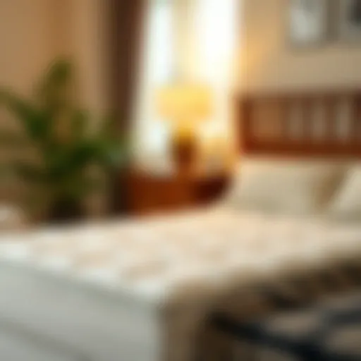 Cozy bedroom setting showcasing a high-quality mattress pad on a bed.