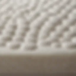 Close-up view of memory foam texture