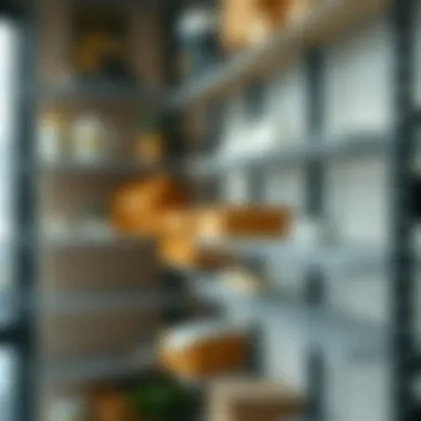 Organizational Versatility of Metal Wire Shelving in Commercial Spaces Versatile metal wire shelves used in a commercial space for organization