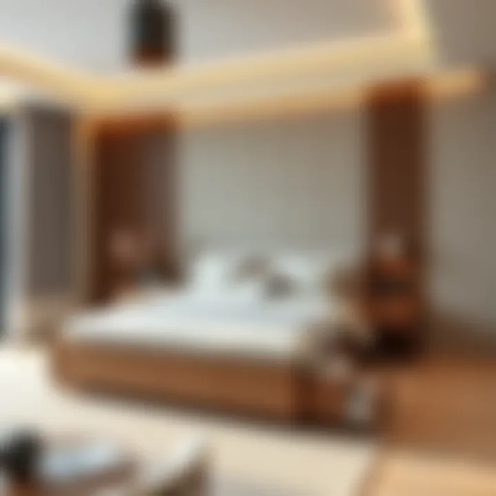 Aesthetically Pleasing Modern Bedroom Design Stylish bedroom featuring a bed with drawers