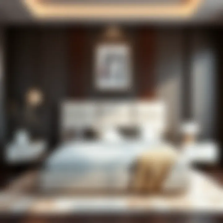 Elegant Modern King Size Bed Elegant modern king size bed in a stylish bedroom setting