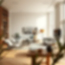 Contemporary living room with minimalist furniture