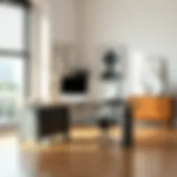 Modern office desk with stylish design