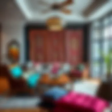 Vibrant colors of Ottoman textiles displayed in modern interiors