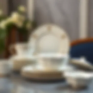 Elegant Over and Back Dishware Set Elegant over and back dishware set showcasing intricate design