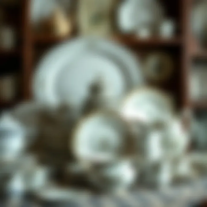 Cultural Significance of Historical Over and Back Dishware Historical over and back dishware display highlighting cultural significance