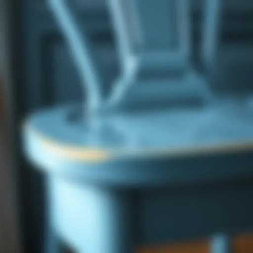 A close-up of a beautifully painted wooden chair showcasing a glossy finish.