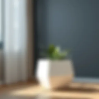 Sleek modern planter with geometric design