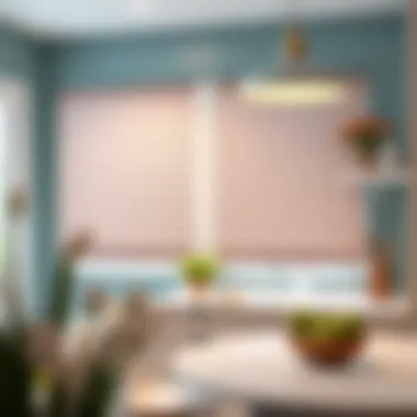 Seamless Installation in a Chic Kitchen Installation of pleated blinds in a stylish kitchen environment